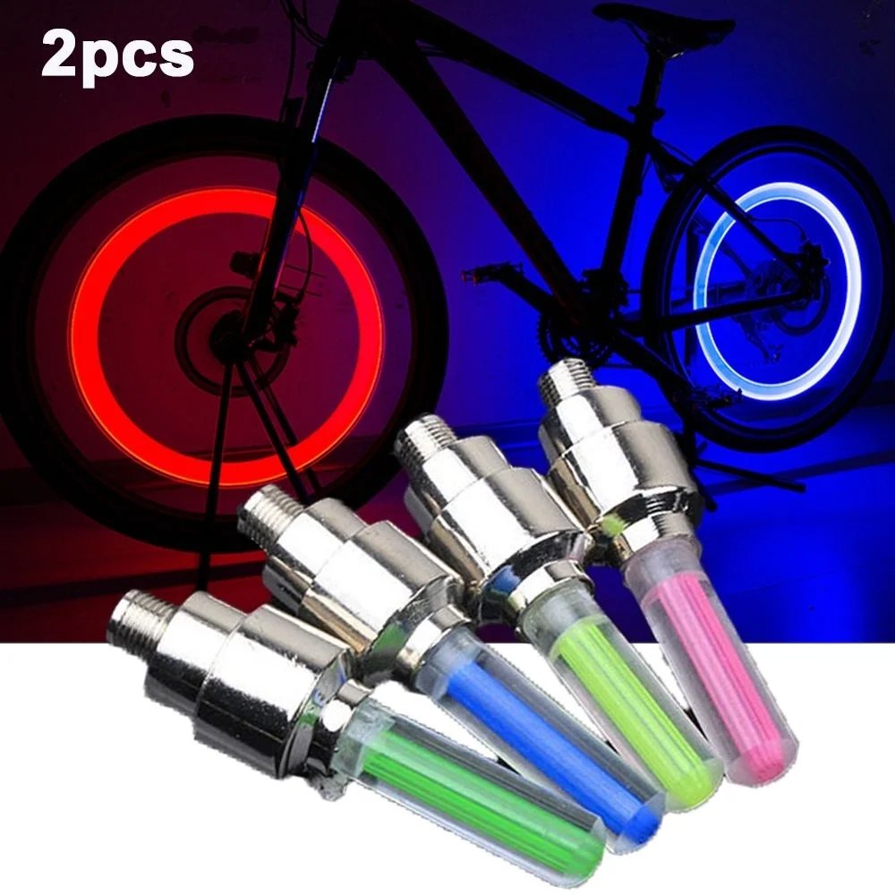 

2PCS Car Auto Wheel Tire Tyre Air Valve Stem LED Light Cap Cover bike wheel deco LED Tire Valve Caps auto cars accessories