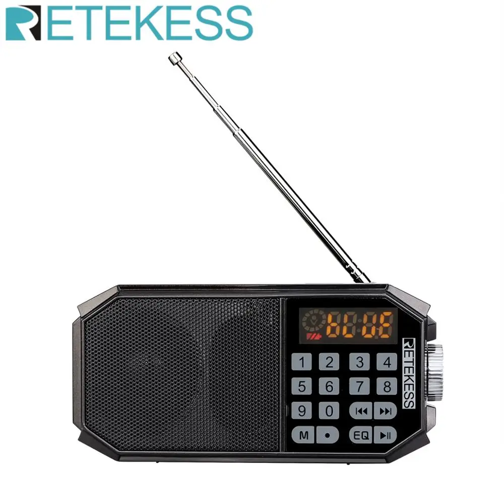 Retekess TR610 Bluetooth fm радио с разъемом для наушников поддерживает T flash (TF) карту чтения