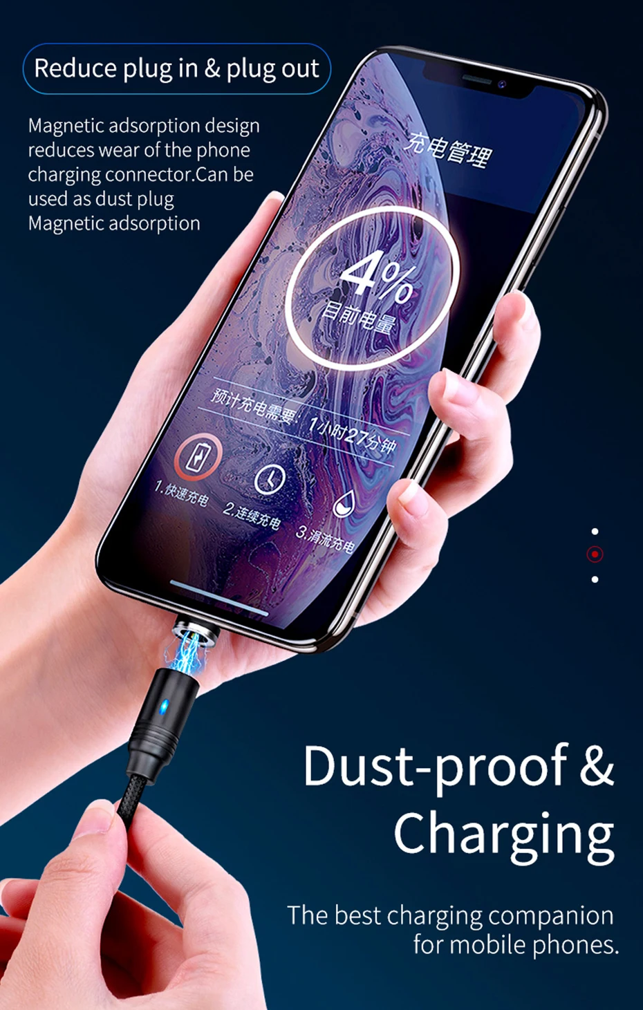 HOCO Магнитный кабель для iPhone XS Max X 7 5 6 Plus телефоны Быстрая зарядка USB кабель для iPhone 11 Pro Кабель зарядного устройства