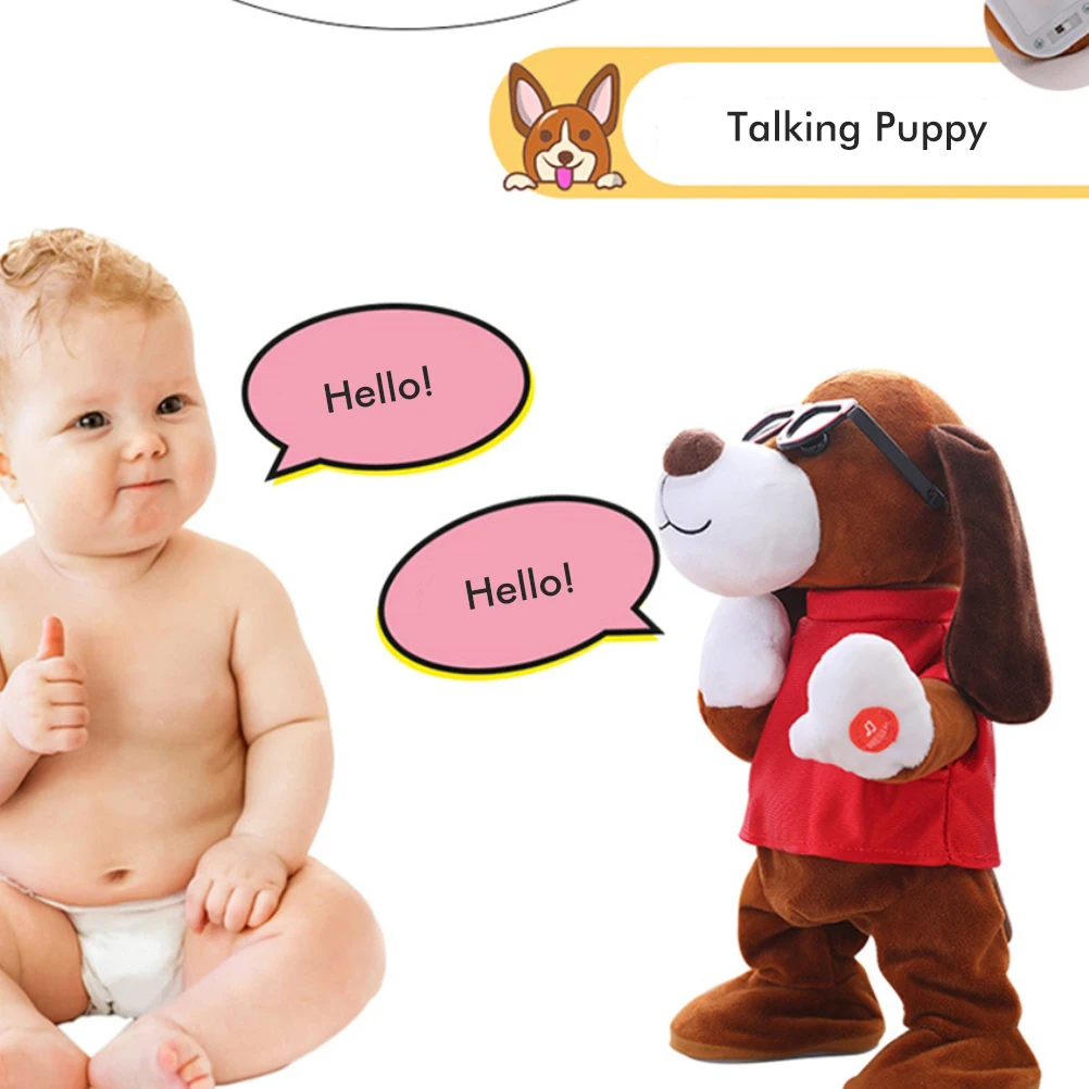 Electric Plush Pet Dogs Toys with Sunglasses Dog Stuffed Animal Toy Singing Talking and Dancing Electronic Interactive | Игрушки и хобби