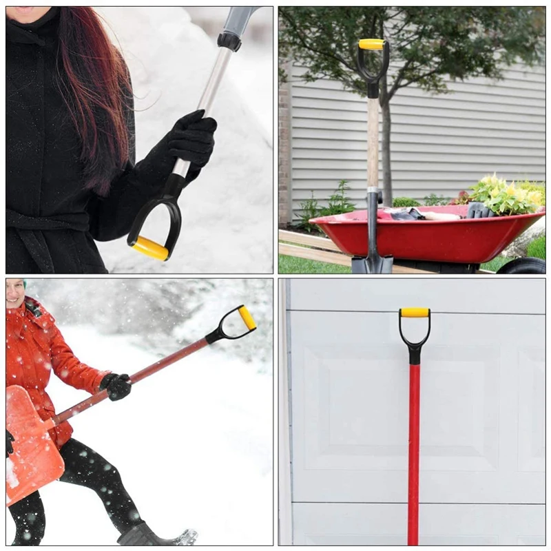 

2 Pieces D Shovel Handle Plastic Replacement Handle Spade Forks Hand Guard Handle for Garden Shovel Snow Shovel
