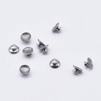 100pcs stainless steel round base dental orthodontic lingual buttons mim dental lingual buttons 5bags professional dentist use