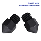 Швейцарская насадка MK8 из закаленной стали, Резьба M6, нить 1,75 мм, нить для блока нагревателя, детали для 3D-принтера CR10 PRO Ender3 Hotend