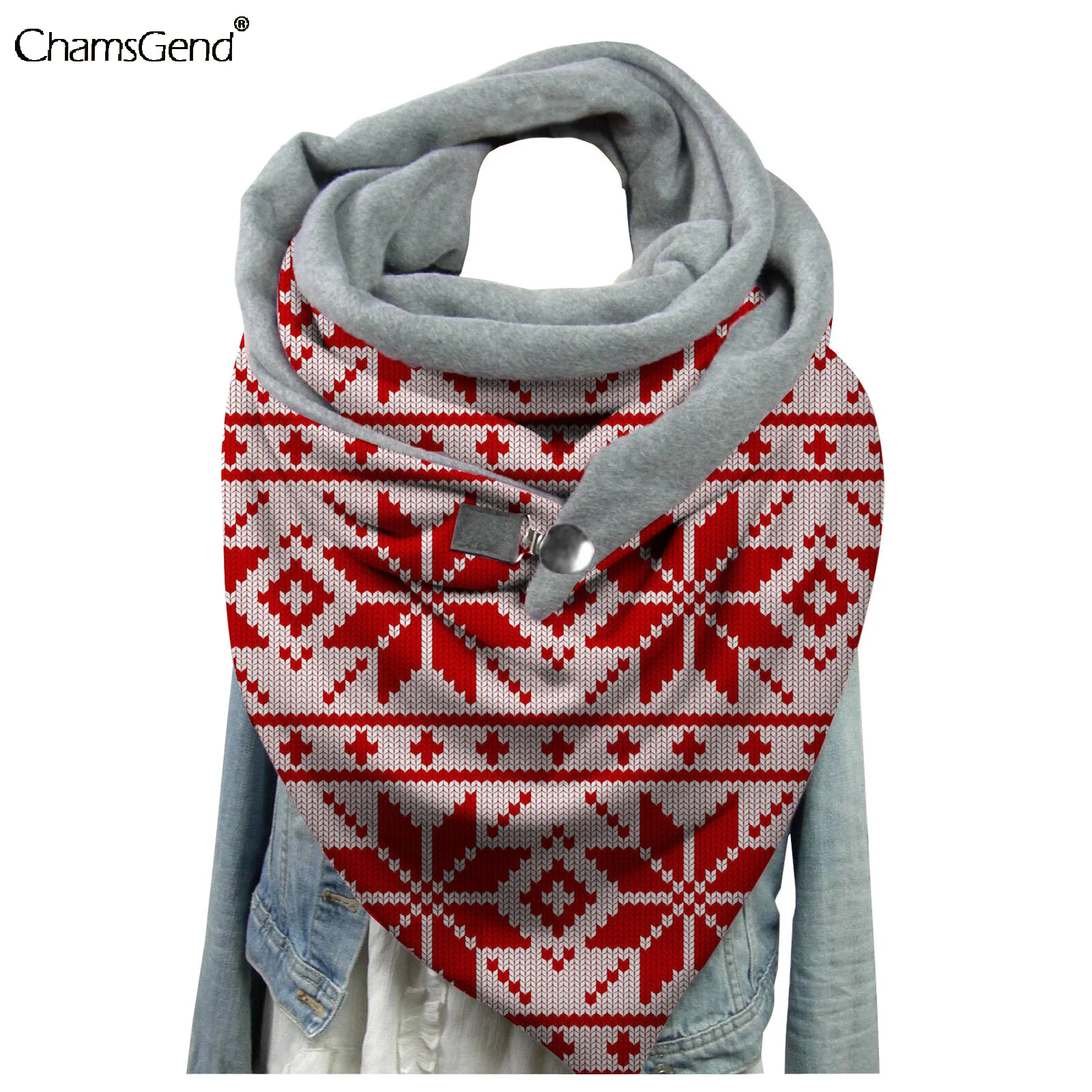 

Женский шарф, зимние теплые шейные палантины с Пейсли рождественским принтом, кашемировые пашминовые палантин, женский шарф