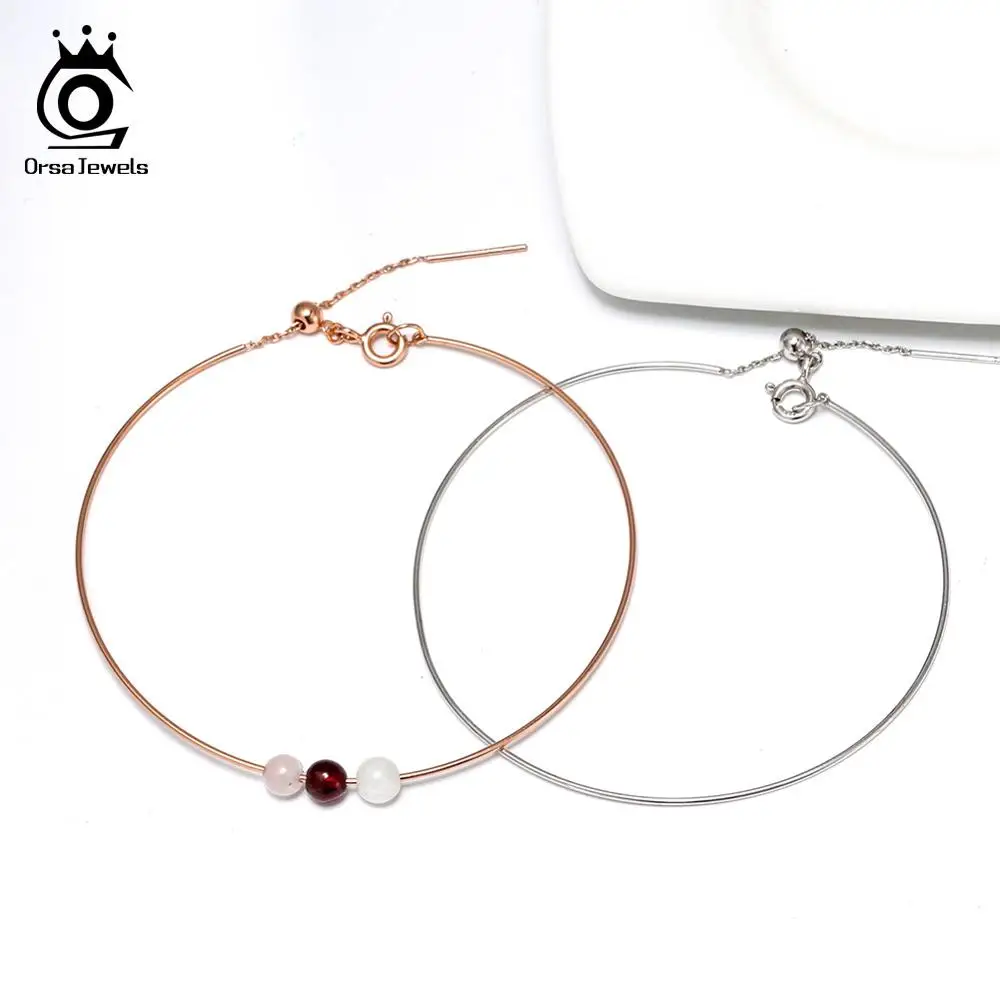 Женский Регулируемый браслет ORSA JEWELS из чистого серебра 925 пробы цвет розового