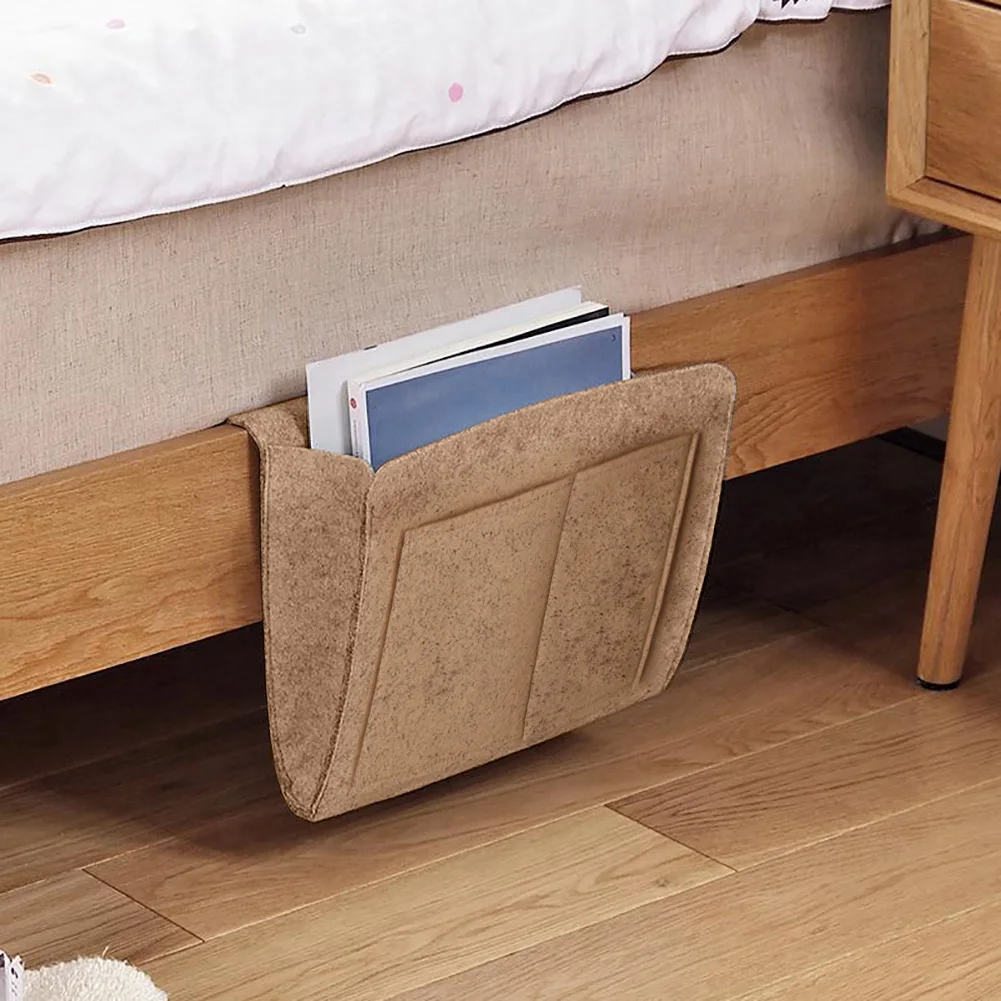 40# Practical Student Dormitory Bed Phone Earphone Books Hanging Caddy Bedside Storage Bag Pouch Organizer Bed Holder Pockets