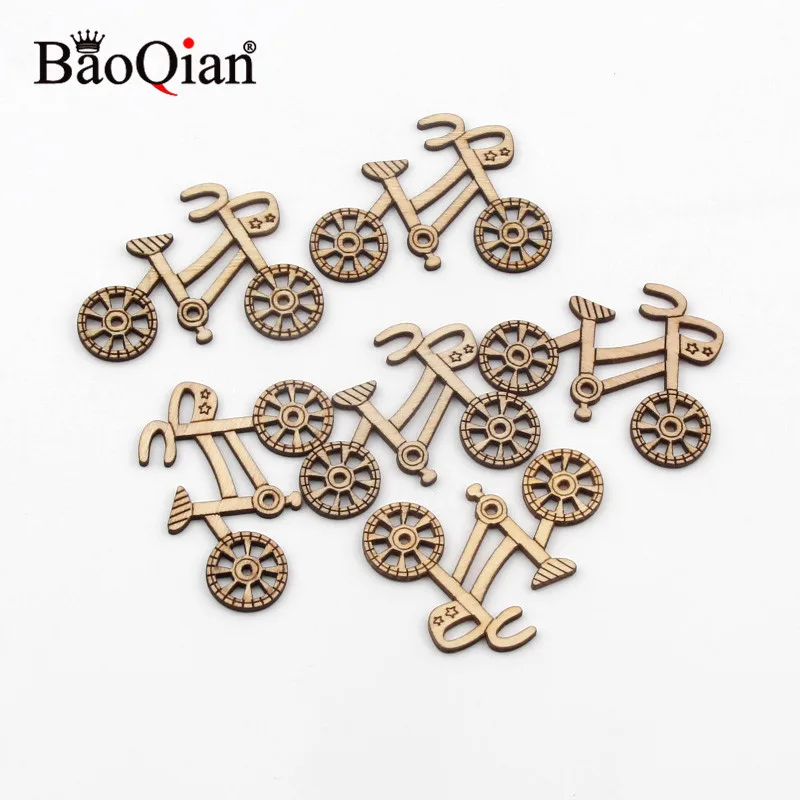 Деревянные велосипедные поделки 10 шт. самодельное украшение для дома