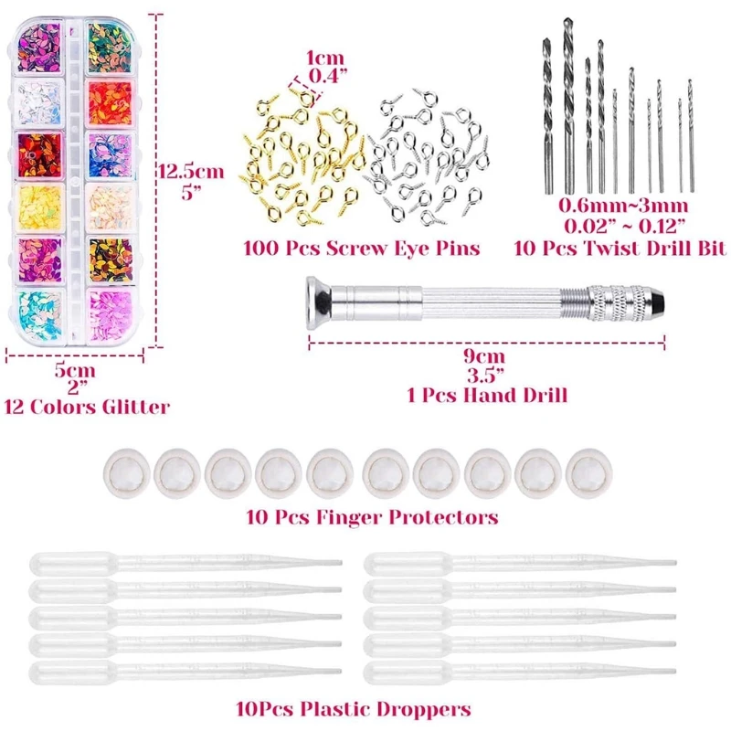 

1 Set Crystal Epoxy Resin Mold Necklace Earrings Casting Silicone Mould DIY Crafts Jewelry Pendant Making Tools