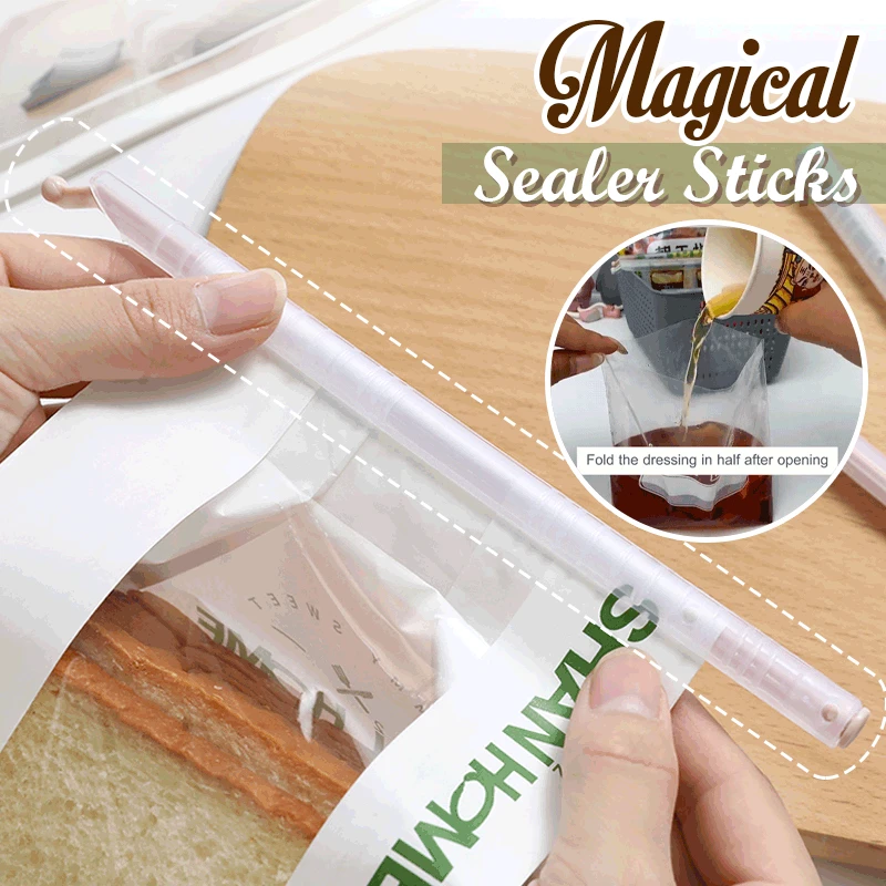 

6PCS Magic Sealer Sticks Food Bag Sealing Clip Fresh Lock Stick Household Kitchen Storage Refrigeration Tools Drop Shipping