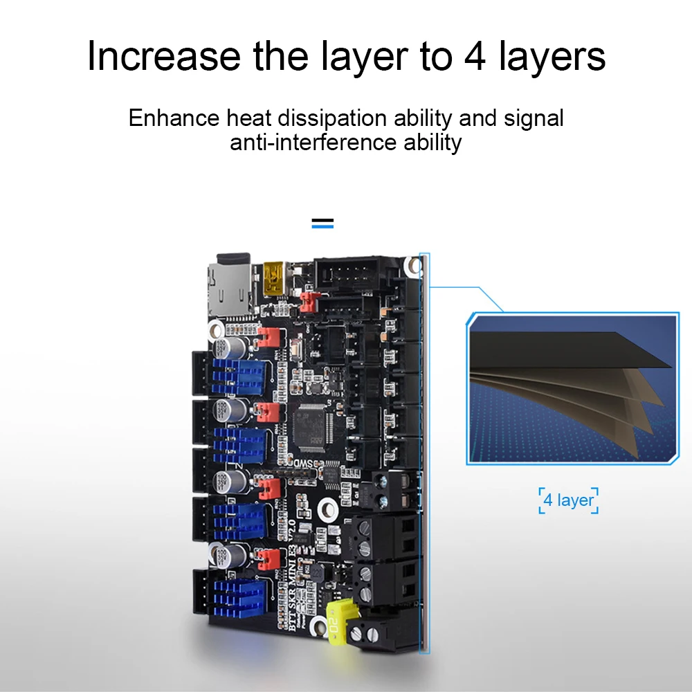 

3D Printer Controller Board SKR MINI E3 V2.0 32 Bit CPU Adapter Module Mainboard For Ender 3 Series Printer Accessories