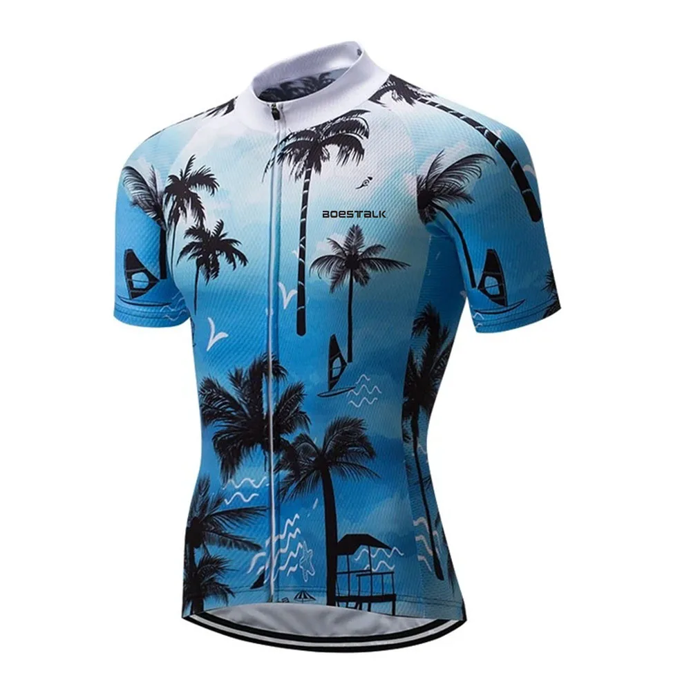 

2021 boestalk new mountain cross-country team cycling jersey, quick-drying sweat-wicking short-sleeved top, running sportswear