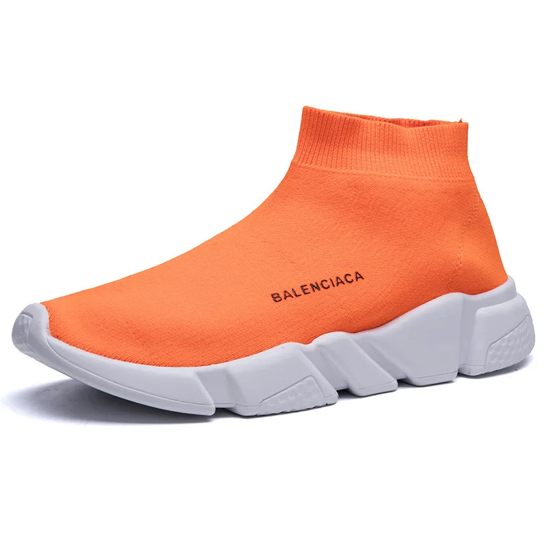 

Summer Men's Casual Sneakers High Stretch Breathable Socks Shoes Light Sports Shoes couples Mesh Cloth Casual Shoes Big size 46