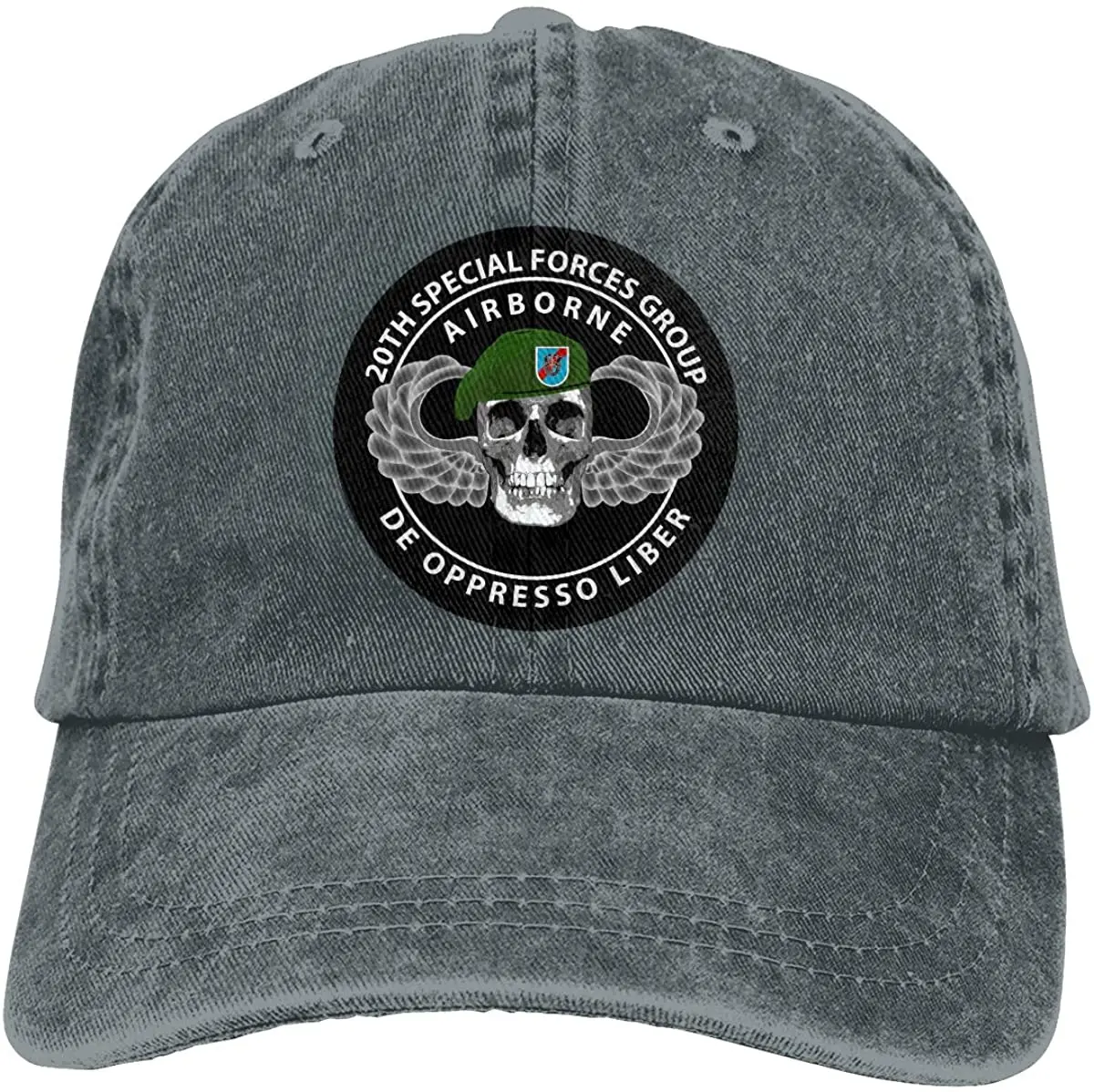

20th Special Forces Group Skull Adjustable Baseball Caps Denim Hats Cowboy Sport Outdoor
