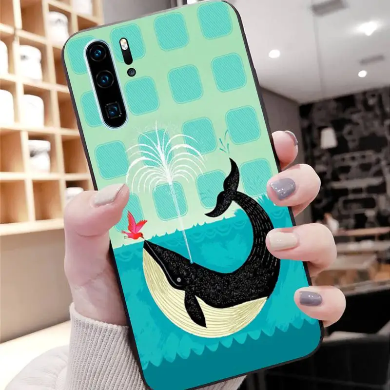 Черный чехол для мобильного телефона Q Version Characters Huawei P8 P9 P10 P20lite2019 P20 P30