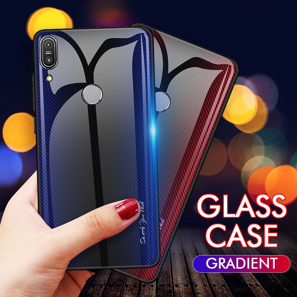 Роскошный мягкий чехол из закаленного стекла с краями для Asus Zenfone Max Pro M1 ZB601KL/ZB602KL