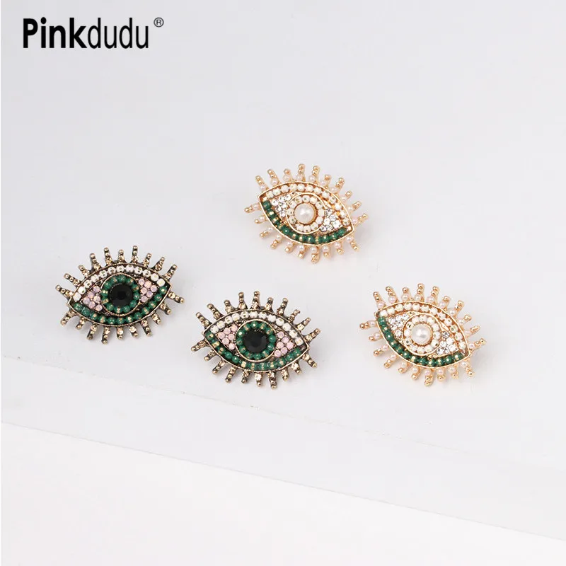 Pinkdudu европейские дизайнерские винтажные большие висячие серьги в форме сглаза