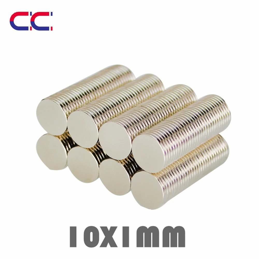 100/200/500 шт 10x1 мм неодимовый сильный магнит Неодимовый круглый N35 10*1 поисковый
