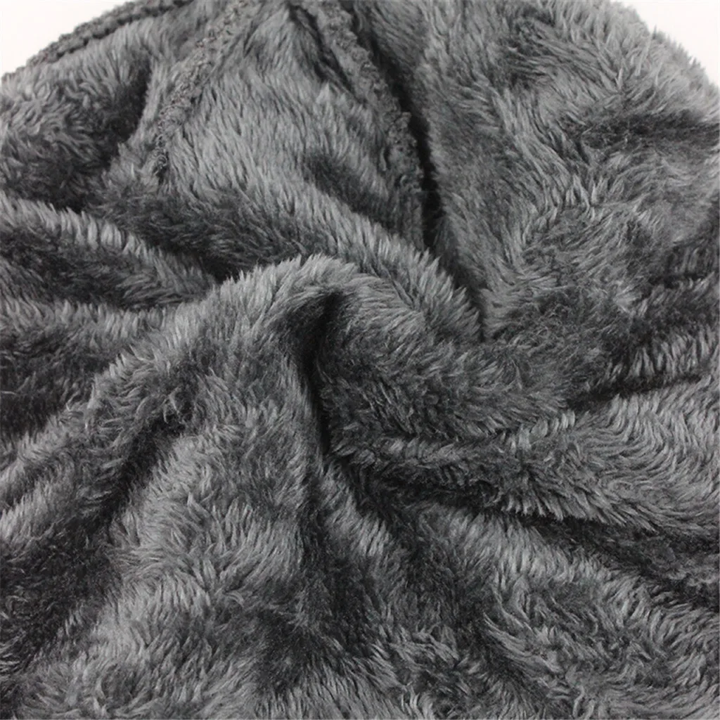 Knitted Text label balck Hip-Hop Men Beanie Winter Trendy Warm Oversized Chunky Baggy Stretchy Slouchy Skully hat touca #Y |