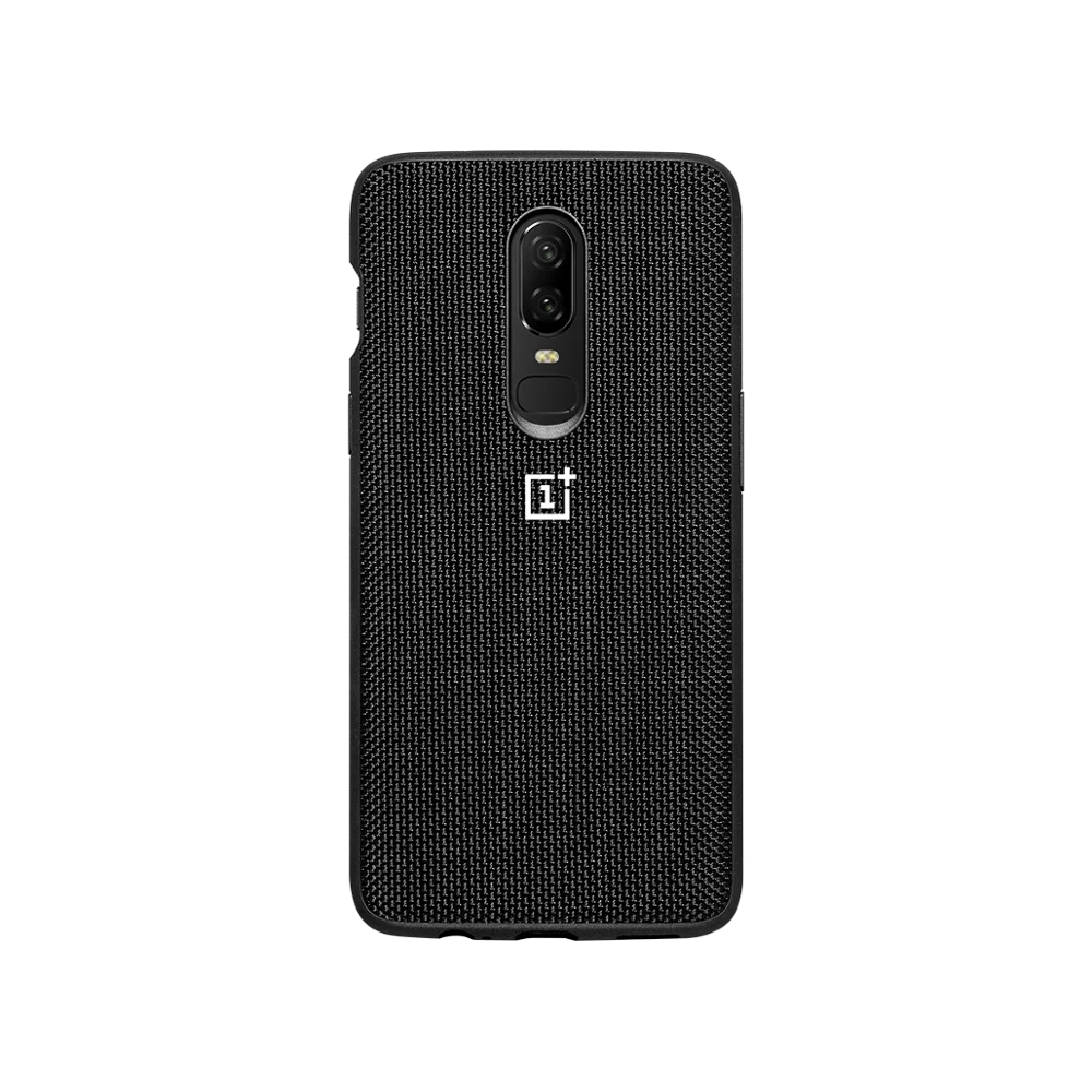 Оригинальная коробка A6003 6,2" Чехол для Oneplus 6 1+ 6 силиконовый песчаник нейлон черное дерево карбоновый бампер откидная задняя крышка