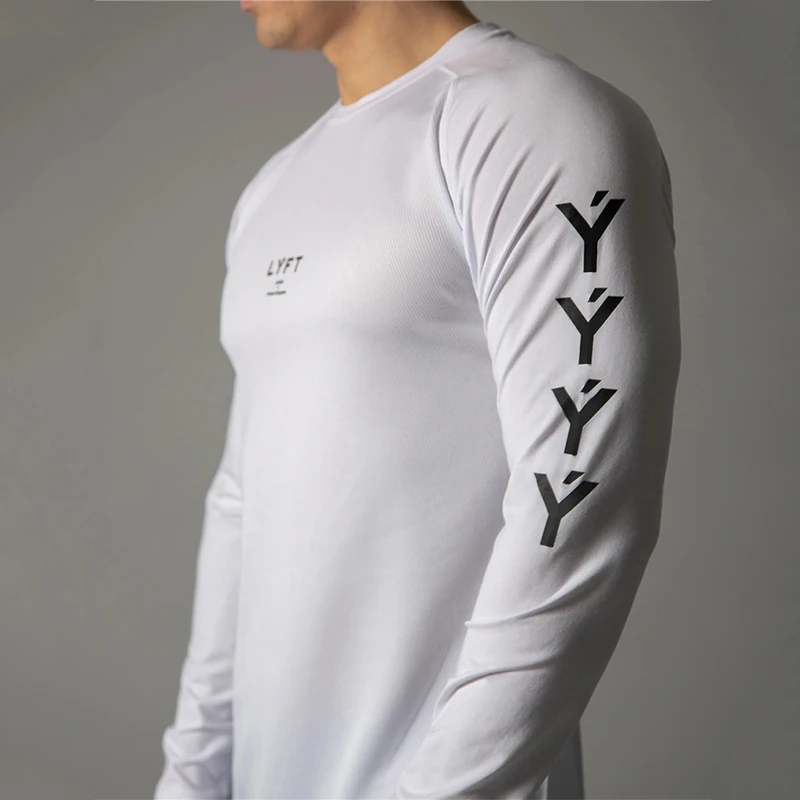 Футболка мужская компрессионная быстросохнущая с длинным рукавом Облегающая