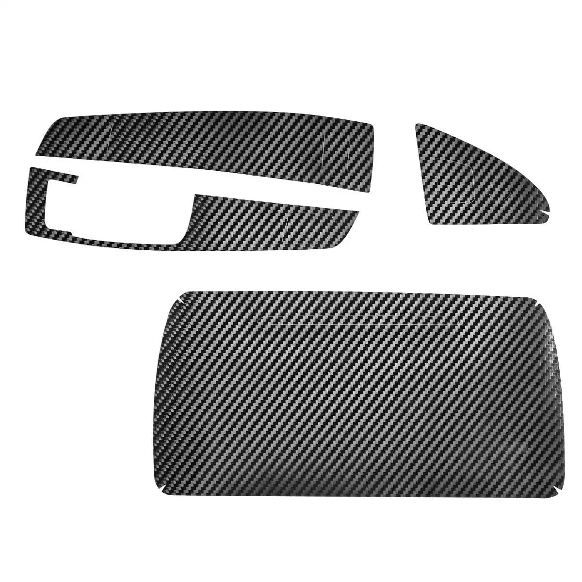 Новый глянцевый Набор наклеек для интерьера из углеродного волокна 5D Виниловая