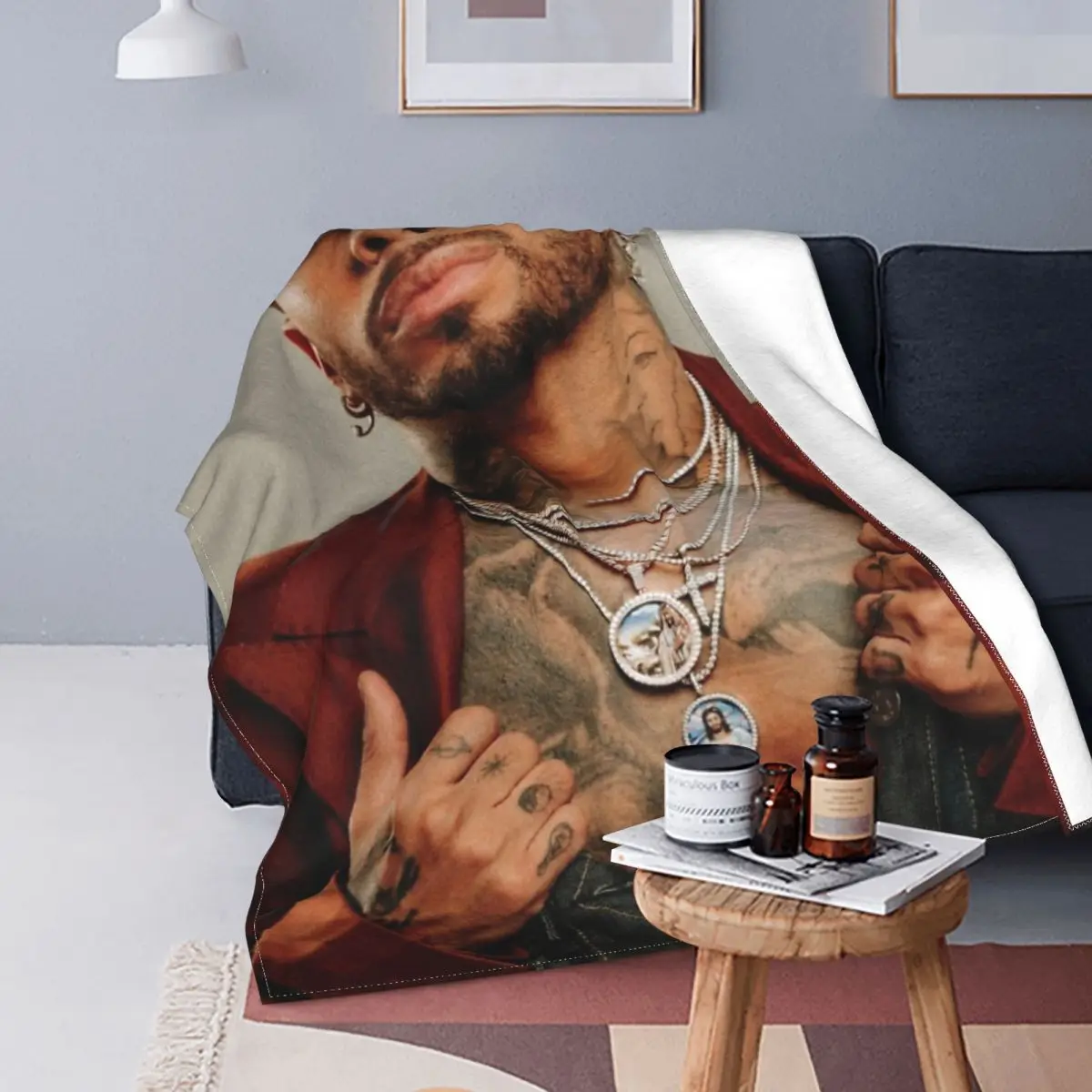 Rauw Alejandro - T-Shirt Hoodie Blanket Bedspread Bed Plaid Bed Plaid Sofa Cover Picnic Blanket Winter Bed Covers