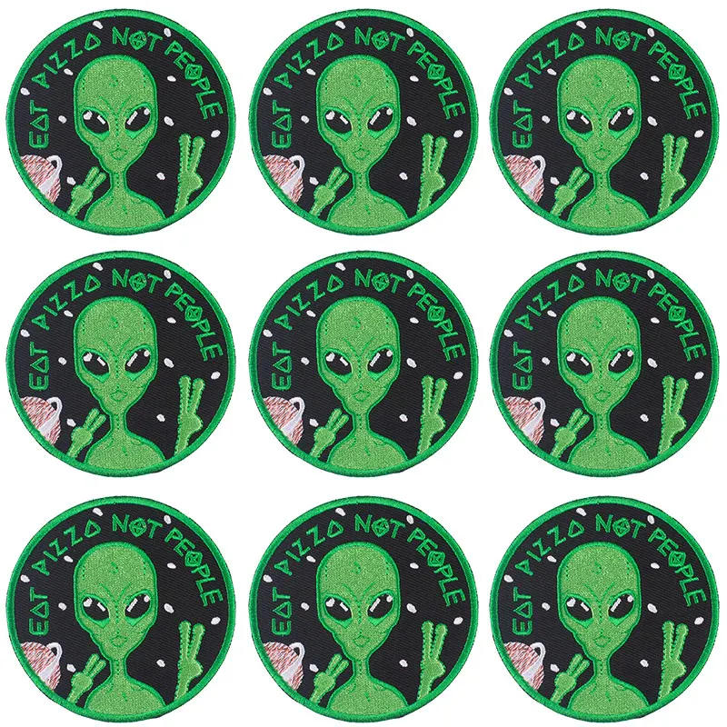 10 шт. патчи Pulaqi с надписью инопланетянина оптовая продажа для одежды в стиле
