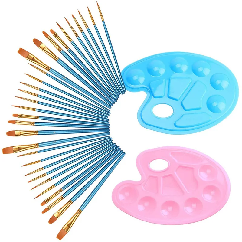 32 шт. наборы кистей для рисования масляная Акварельная картина с палитрой