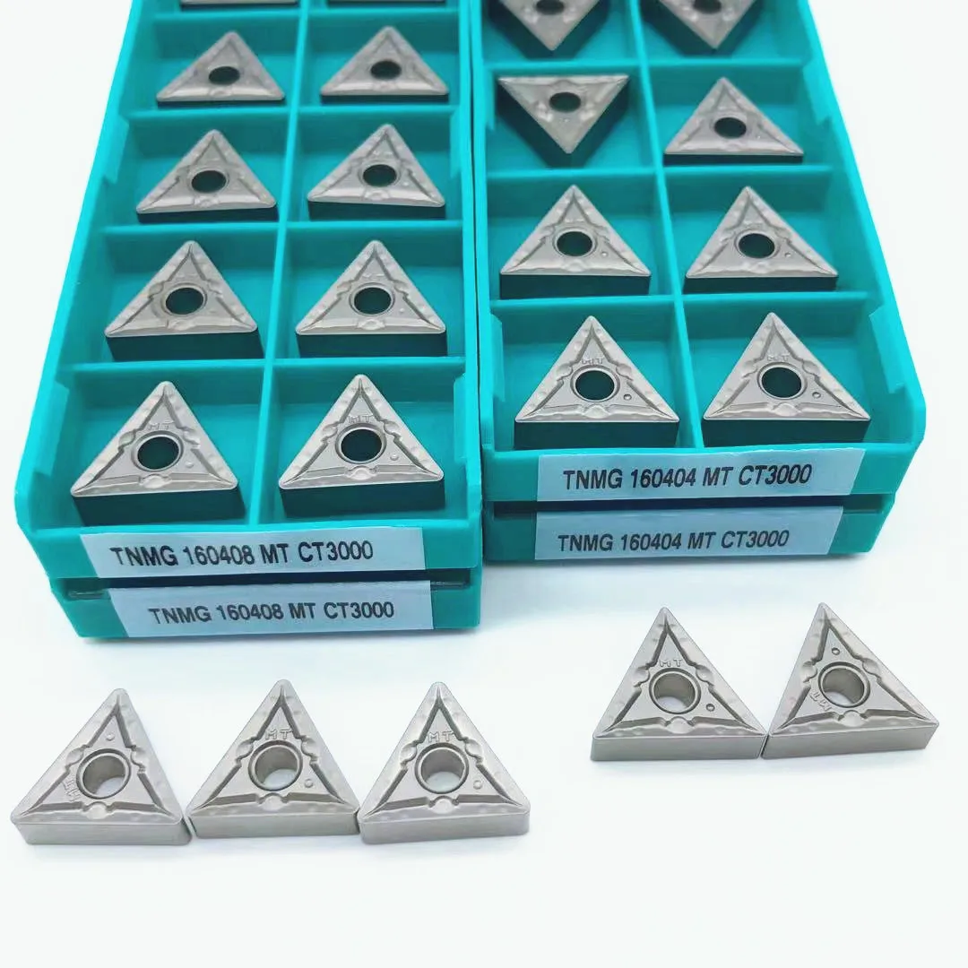 

TNMG160408 MT CT3000 TNMG160404 Cylindrical Turning ToolTNMG 160408 CNC Milling Cutter Carbide Turning Insert Triangular Insert