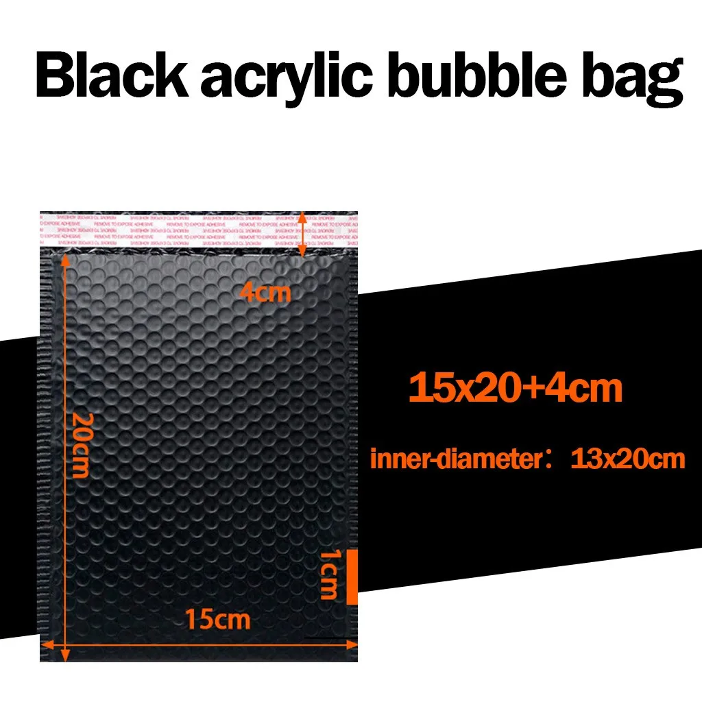 

25pcs Bubble Mailers Padded Envelopes Foam Waterproof Gift Mailing Package Bag Lined Poly Mailer Self Seal Envelopes Black