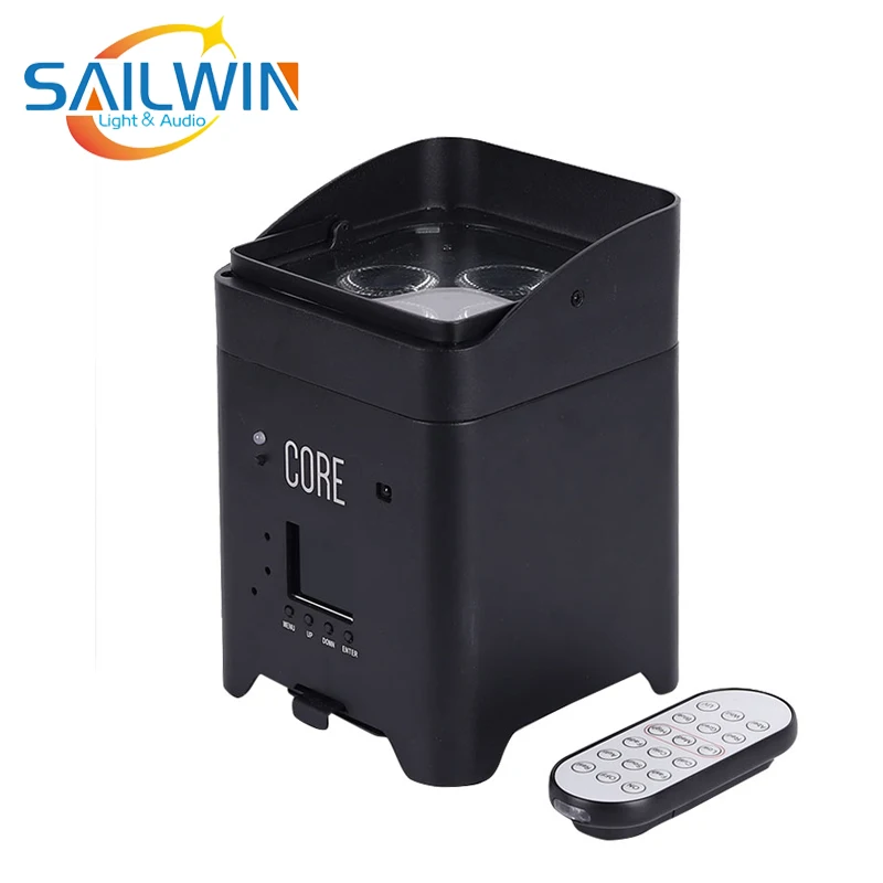 SAILWIN Польша запас 4X18W 6in1 RGBAW + УФ DMX512 Батарея приведенный в действие Беспроводной
