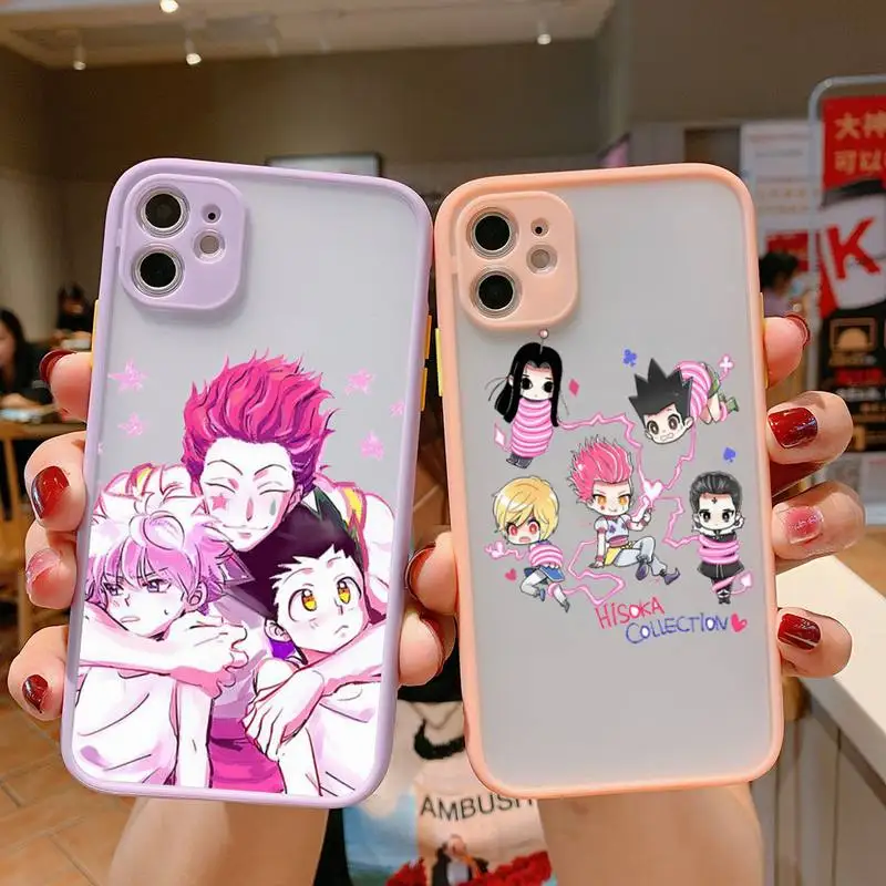 

Hisoka Hunter X Hunter Killua Zoldyck Phone Case For iphone12 11 Pro Max X XS Max XR 7 8 Plus Translucent Matte Shockproof Cover