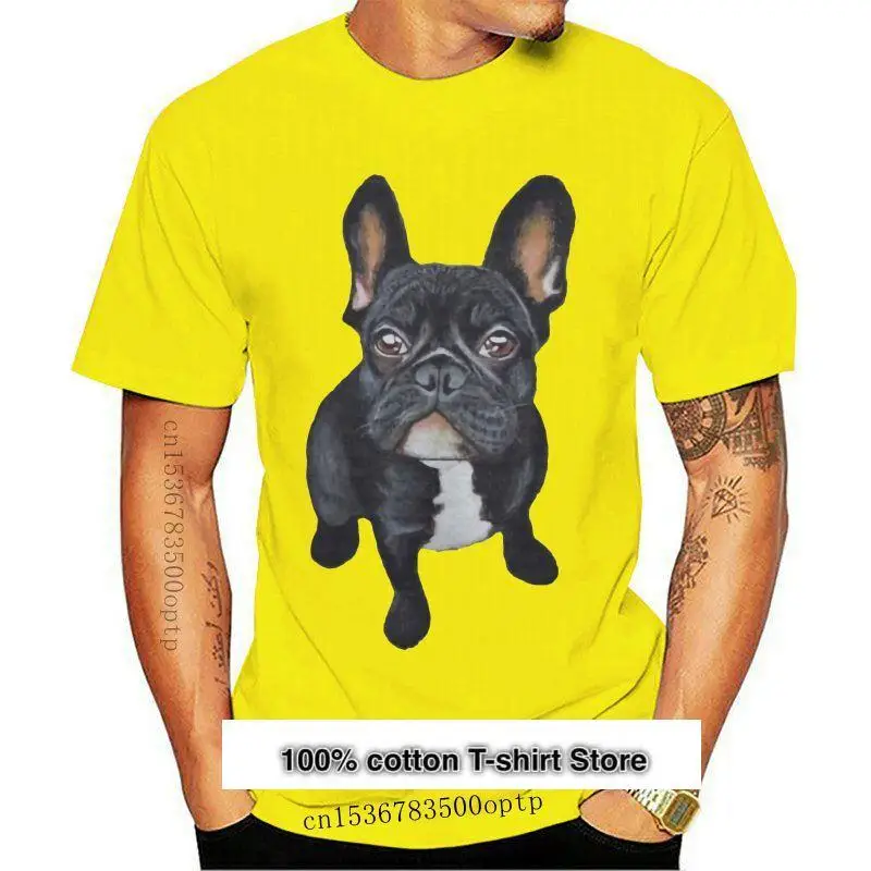 

Camiseta de Bulldog Francés para hombres, camisa Hipster de manga corta, 100% algodón, talla grande, 4XL, 5XL, 6XL