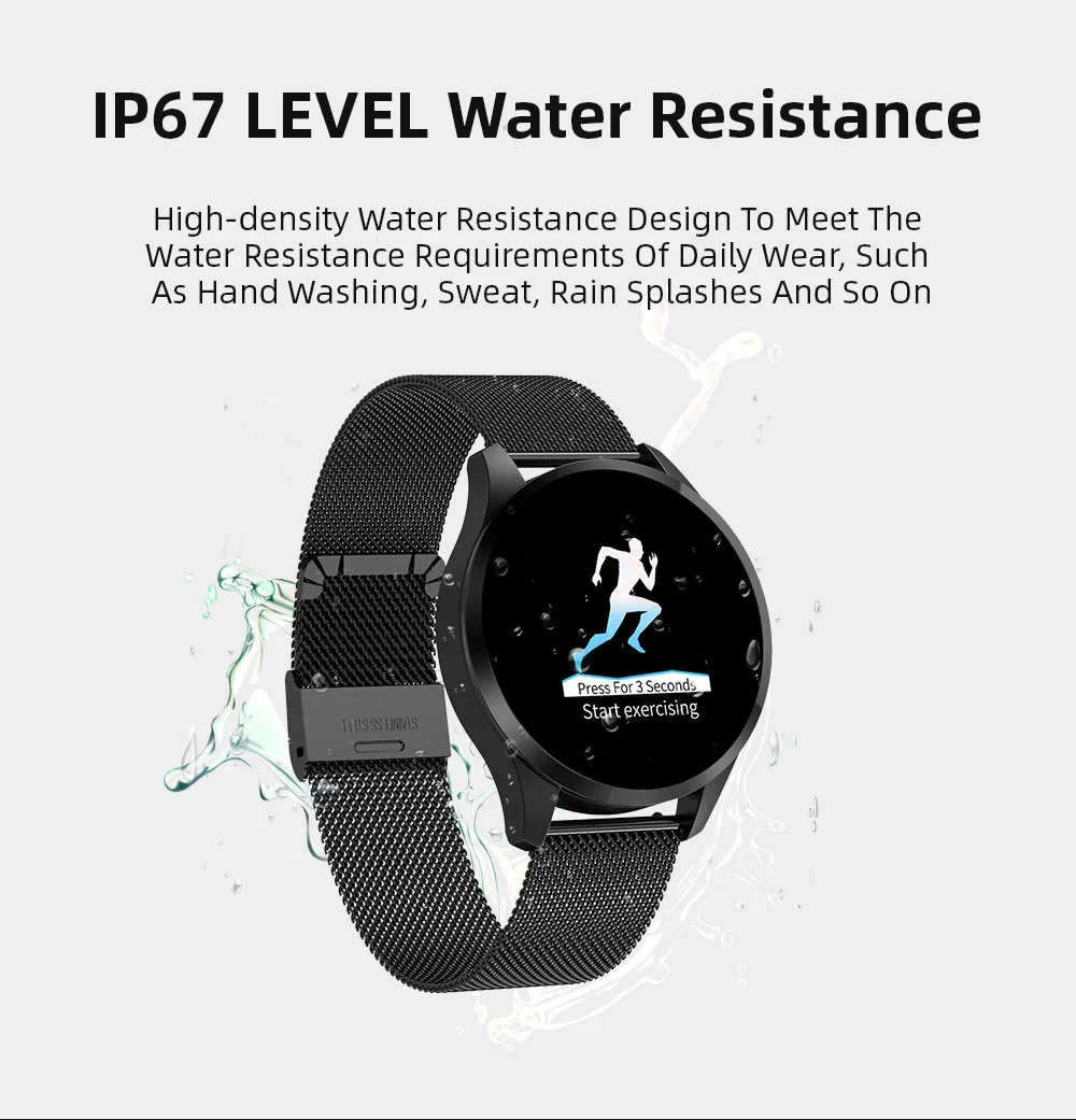 Красивые смарт часы 2020 для мужчин и женщин Bluetooth сенсорный браслет шаги пульс