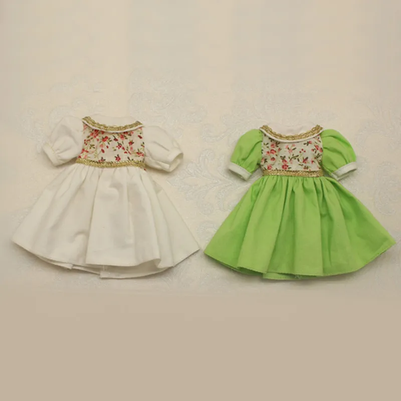 Наряды для куклы Blyth, зеленое и белое платье, костюм для 1/6, azone BJD pullip licca