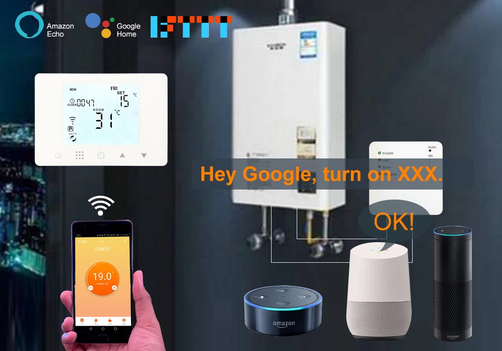 MJZM BGL09RF-WiFi и РЧ беспроводной термостат настенный газовый котел отопление дистанционного регулировка температуры контроллер программируемый