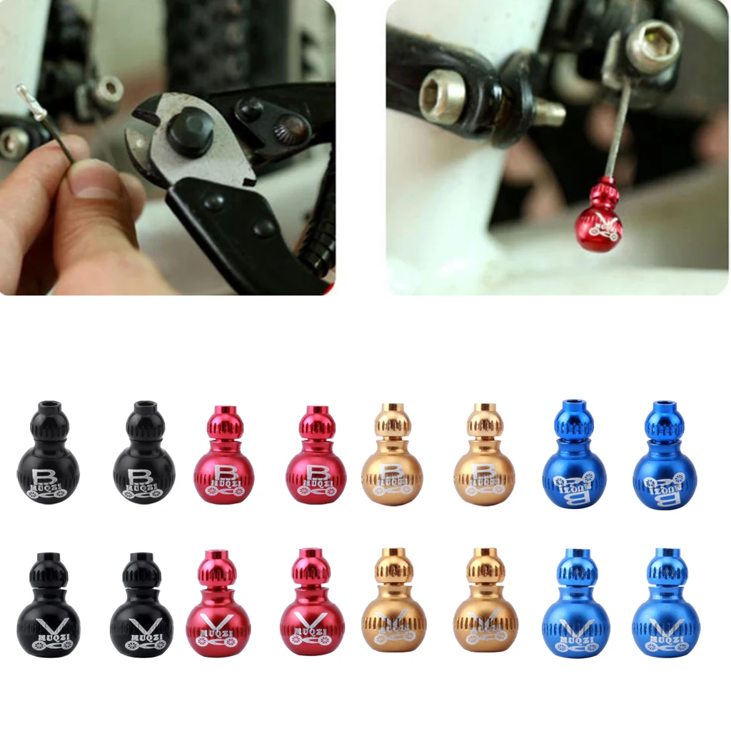 2 шт. алюминиевый сплав Велосипедный тормозной кабель колпачок концевые линии