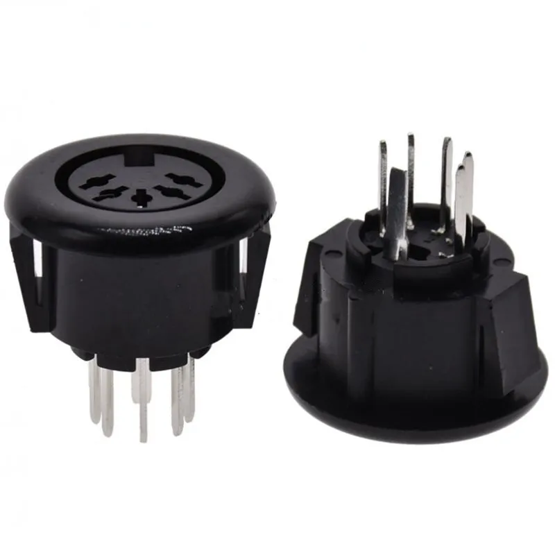 10PCS DS-5-07A Computer Keyboard Female S-terminal MDC DIN 4/5/8 Core Vertical Circular Power Connector | Обустройство дома