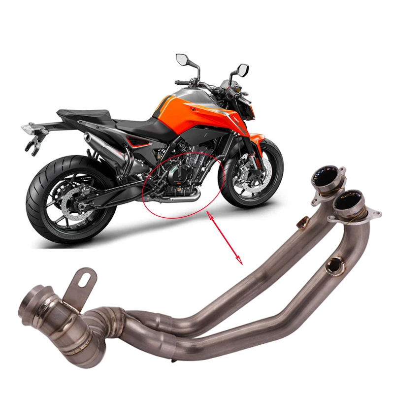 

Motorcycle Exhaust System Pipe Front Link Pipe Slip On Dirt Bike Escape Modified Titanium Alloy Front Connect Tube For Duke 790