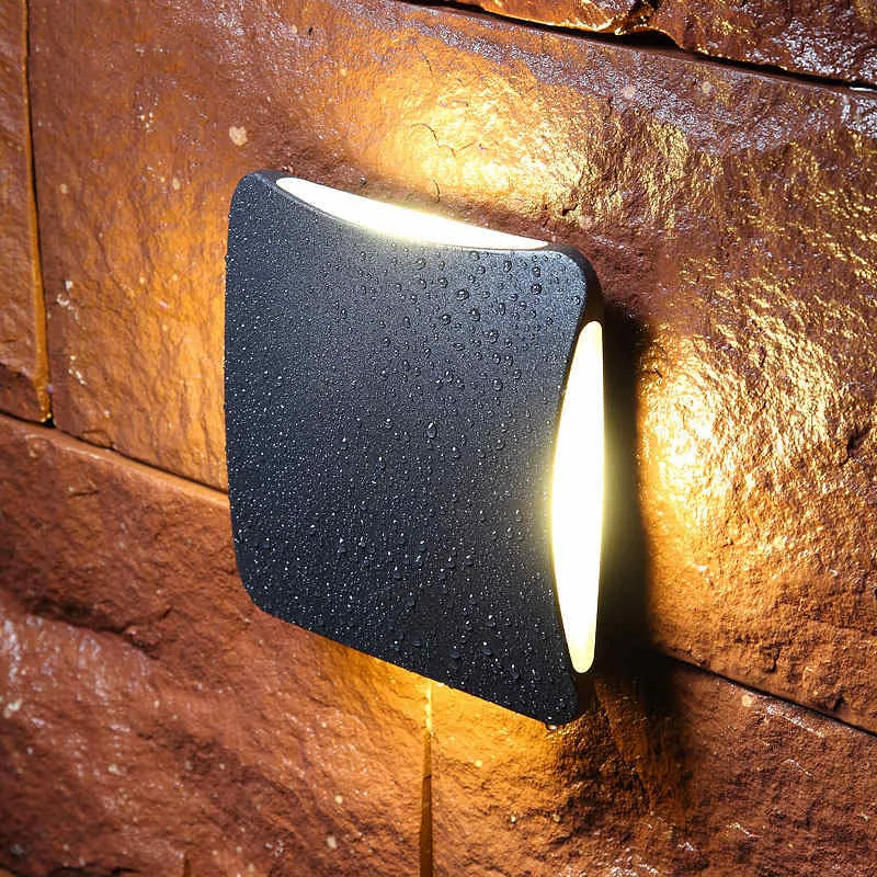 Современная Водонепроницаемая уличная светодиодная настенная лампа 6 12 Вт IP65