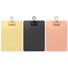 Металлический блокнот для записей, папки для файлов, держатель для документов, школьные и офисные канцелярские принадлежности, 3 цвета