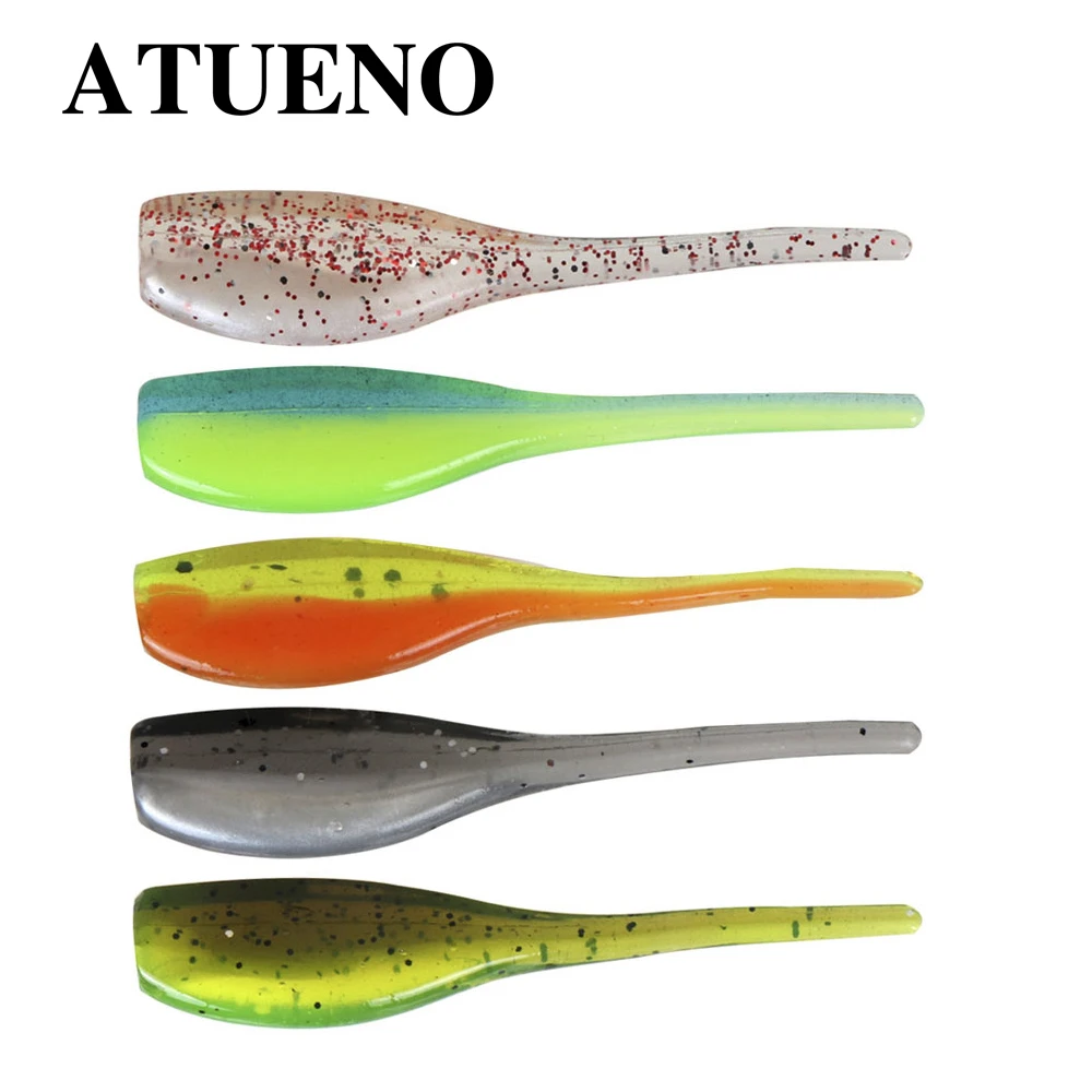 

ATUENO 50mm Shad Crappie Baits 50pcs/Lot Fishing Lures Wobblers Carp Soft Artificial Baits Baby Shad Soft Plastic Swimbait