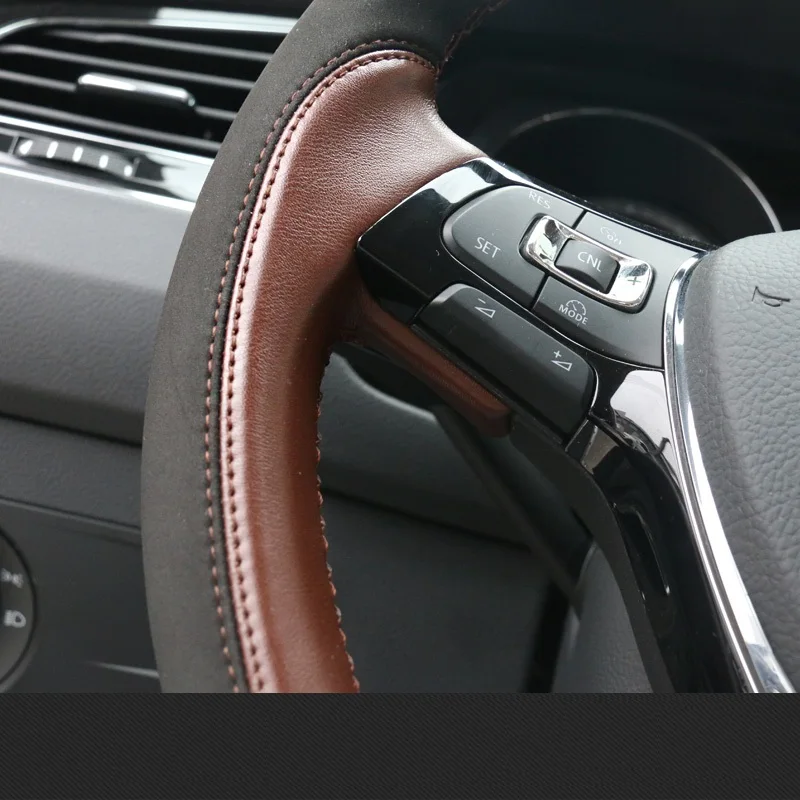 Новинка 2019 чехол на руль из натуральной кожи с маркером для Volkswagen VW Golf 7 Mk7 новинка