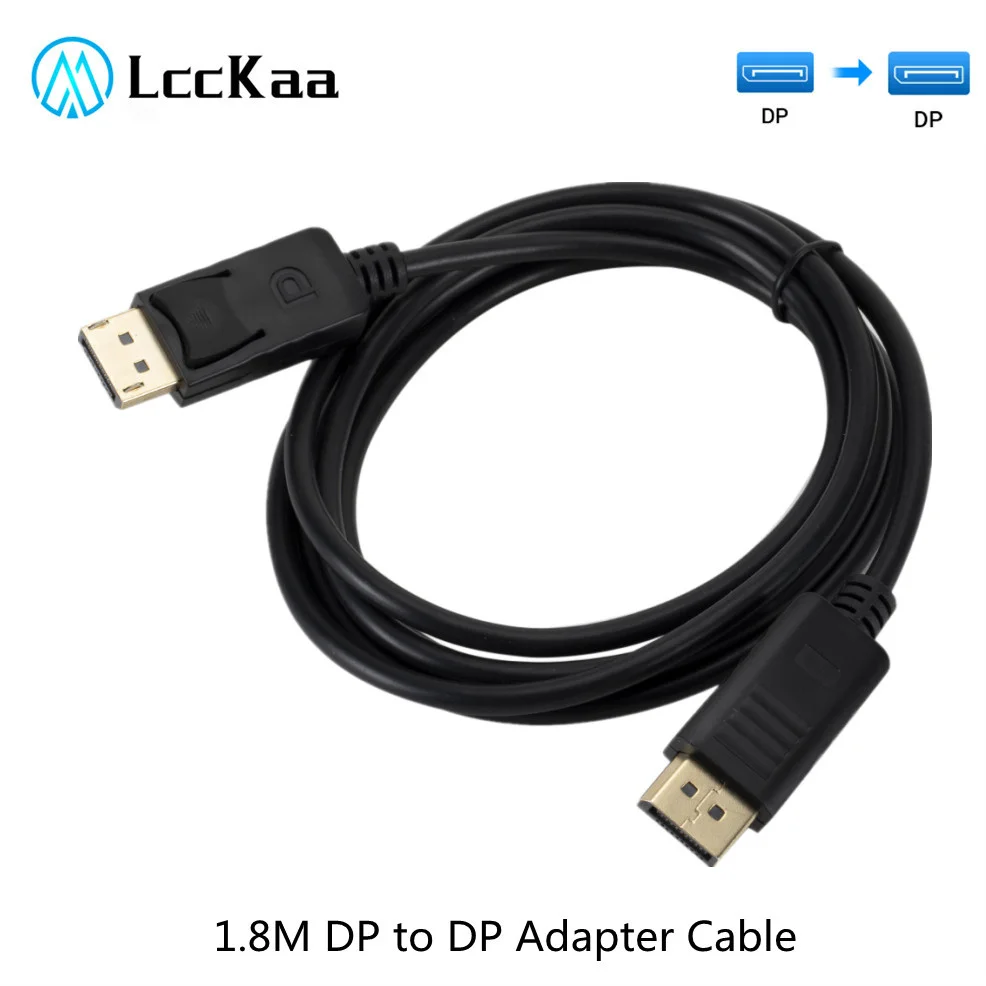 Порт дисплея LccKaa кабель 1 2 м 8 P HDR аудио-кабель для видео ПК ноутбука телевизора