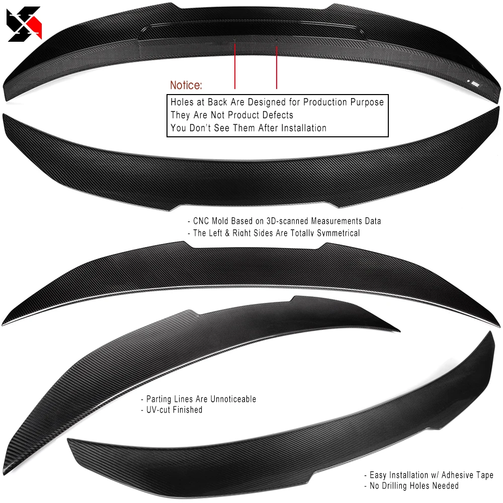 

Dry Carbon Rear Trunk Spoiler Deck Wing for BMW F44 2 Series 4 Door GC Gran Coupe 2020 - 2025