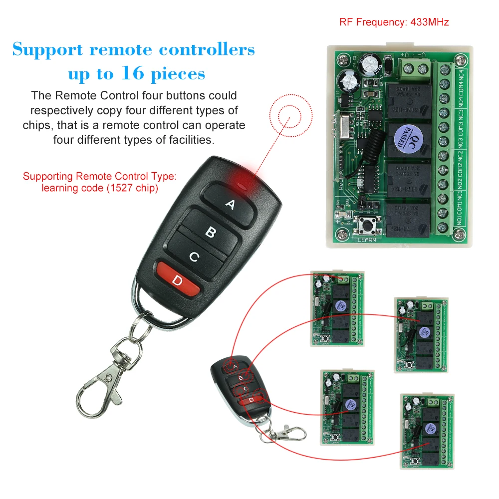 Реле частоты 12 В постоянного тока модуль приемника передатчик переключатель