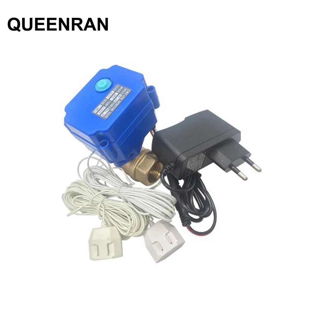 

Russian/Ukrain Smart Home Water Leakage Sensor with Auto Stop DN15 Valve Water Flood Leaking Detecting Sensor Alarm System