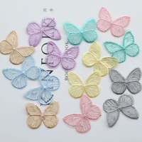 5pcs 4 53 5cm 3d butterfly embroidery patches for clothing dress decor headwear diy crafts mesh applique sewing accessories hot