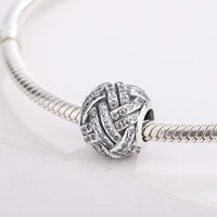 925 sterling silver original cz volleyball beads snake pendant charm bracelets fashion jewelry diy making for pandora