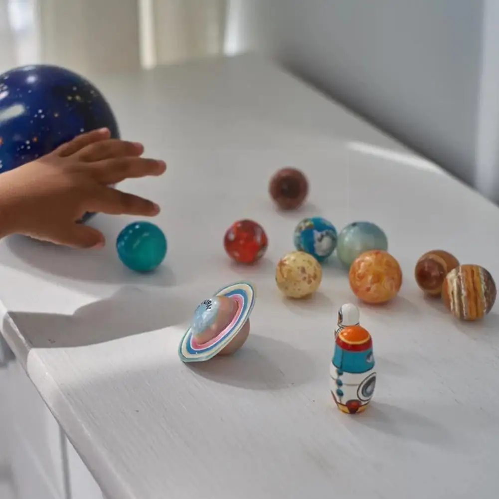 

Wooden Solar System Cosmos Learning Game Toy Education And Rocket And Artcrafts Decor Gift Astronaut Planets Moon Model 8 S F9p8